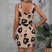 Leopard Print Casual Vacation Style Dress Women's Tie up Vest Versatile European American Summer New 2025_ecoleips.com