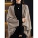 Women's Versatile Knit Shawl Scarf Wrap - Oversized Open Front Cardigan Cape In Solid Colors For Fall & Winter_ecoleips.com