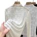 Women's Semi-High Neck Lace Blouse – Spring Sheer Ruffle Top With Flutter Sleeves & Embroidery (White/Beige/Black, XXS-2XL)_ecoleips.com