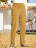 Aria Basics 2025 New Spring And Autumn Corduroy Solid Color Straight Casual Pants For Women_ecoleips.com