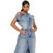 2025 New Women's Casual Solid Color Autumn Winter Split Denim Skirt Two-Piece Set_ecoleips.com