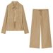 Women's Fashion Casual Loose Trousers And Coat Set European American Style Clothing Manufacturer Wholesale New Pocket Design_ecoleips.com