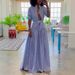 Striped Two-Piece Set – Tie-Front Blouse & Flowy Skirt (Blue, S-XXXL) | Casual Elegance For Women_ecoleips.com