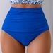 Women's Fashion High Waisted Triangle Bikini Printed Ruffle Bow Two Piece Swimsuit Overseas Warehouse_ecoleips.com