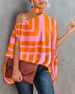 Loose Halter Neck Shawl Top Stylish Halter Neck Bat Sleeve Blouse For Women Loose Fit Pullover Tops With Skew Collar For Summer_ecoleips.com