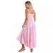 2026 Cross-Border Summer New European And American Sexy Striped Print Strap Waist-Cinching Vacation Dress For_ecoleips.com
