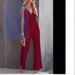 Women's Clothing American Style Women's Deep V Neck Backless Jumpsuit Long Solid Color Slim Fit Sleeveless Jumpsuit For Women_ecoleips.com