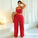 C7695 Cross-Border European And American Fashion Women's Casual Thin Tassel Polka Dot Wide-Leg Pants_ecoleips.com