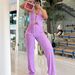 Women's Slim Fit Fashion Vest And High-Waisted Wide-Leg Pants Set Spring Summer Elegant Outfit for Casual Occasions_ecoleips.com