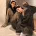 De Rong Women's Pajamas Autumn Winter New Leopard Print Cardigan Turn-down Collar Thickened High-end Loose Couple_ecoleips.com