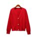 Chic V-Neck Knit Cardigan – Lightweight Cropped Wrap With Wave Hem (Effortless Layering Staple)_ecoleips.com