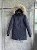 Women's Winter Parka With Detachable Wolf Fur Hood - 86%-90% White Duck Down Filling, Water-Resistant Polyester Shell, Mid-Length Warm Coat_ecoleips.com