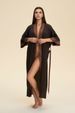 Aria Basics New Cross-border Women's Pajamas, Fashionable Cardigan Robe, Solid Color With Lace Trim, European And American Style_ecoleips.com