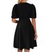 Women's Clothing Fashionable Elegant Solid Color Women's Dress Casual Round Neck Puff Sleeve European American Style Spring Summer New Arrival_ecoleips.com