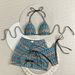 Aria Basics 2025 Europan And Amrican Nw Styl Embroidrd Gradint Sxy Thr-Pic Swimsuit Bikini For Cross-Bordr Forign_ecoleips.com