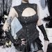 Retro Striped Sleeveless Top for Women Gothic Style Summer Vest New Subculture Fashion_ecoleips.com