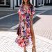2025 Summer European And American Women's New Sexy High-Waist Fashion Printed Split Dress For Women_ecoleips.com