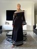 Middle Eastern Traditional Clothing Embroidered Abaya Dresses Solid Color Muslim Dress Arab_ecoleips.com