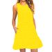 Women's Summer Casual Swing T-Shirt Dresses Beach Cover Up With Pockets Plus Size Loose T-shirt Dress_ecoleips.com