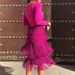 Women's Clothing A51010 sexy perspective stitching tassel high waist slim hip evening dress women's dress_ecoleips.com