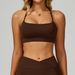 Women's High-End Feel Sports Bra Cross-Back Design Summer Yoga Vest Running Gym Top_ecoleips.com