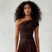Women's Elegant Sleeveless Off-Shoulder Top Spring/Summer Fashionable Solid Color Basic Ruffled Irregular Style_ecoleips.com