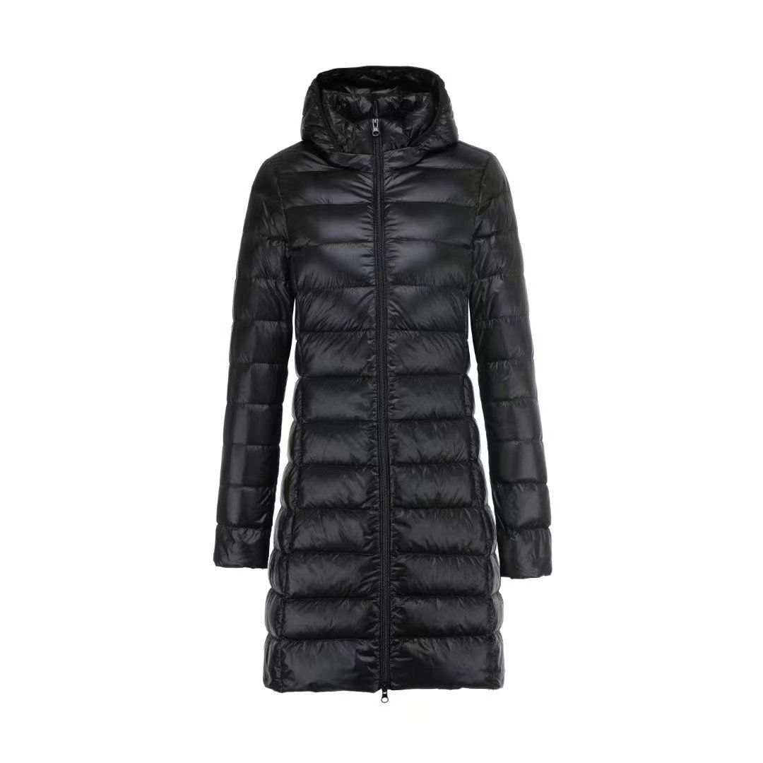 New Women's Solid Color Women's Clothing Hooded And Hooded Removable Down Jacket Medium And Long Large Size Jacket_ecoleips.com