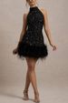 Women's Clothing New Sexy Sleeveless Slim Shiny Plush Dress Dress Sequins_ecoleips.com