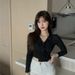 Long-sleeved, Subtly Sexy, Niche, Short, Slim-fit T-shirt Top Spring And Autumn, Tight-fitting Base Shirt Hot Girls,_ecoleips.com