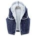 Men's & Women's Fleece-Lined Denim Vest With Hood - Winter Warm Sherpa Jacket, Slim Fit Casual Streetwear_ecoleips.com