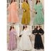 Floral Pleated Long Dress Heavy Duty Summer New Style Loose Fit Slimming Elegant Dress For Women_ecoleips.com