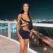 2022 Spring Summer New Women's Fashion Asymmetrical Shoulder Sexy Sheer Mesh Slim Fit Bodycon Dress_ecoleips.com