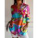2025 New Women's Summer Trendy Long Sleeve Floral Print 3 Shirt_ecoleips.com