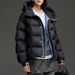 girl Girl Longing For Goose Down Jacket Women High-End Color-Block Hooded Short Loose Thickened Warm Coat Winter 2025 New Model_ecoleips.com