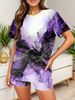 Women's Clothing Casual Fashion Trend Short Sleeved Round Neck Shorts Suit_ecoleips.com