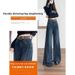 Retro Non-tight-fitting Patchwork Wide-leg Jeans For Women, 2026 Spring And Autumn New Fashion Versatile Loose Straight_ecoleips.com