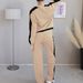 Women's Two-Piece Athletic Set Casual Long Sleeve Color Block Sweatshirt And Straight Leg Pants For Fall Winter Comfort_ecoleips.com