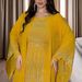 Dubai Middle East 2025 Autumn Rhinestone Long Dress Slim Waist Faux Two Piece Flared Sleeves Elegant Banquet Gown For Women_ecoleips.com