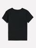Women's Casual Black T-Shirt round Neck Short Sleeve Daisy Print Cotton Polyester Top Fast Fashion European American Style_ecoleips.com