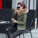 Women's Winter Padded Jacket With Faux Fur Collar, Slim Fit Short Coat, Warm Polyester Outerwear For Cold Weather_ecoleips.com