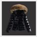 Men's Slim-Fit Short Puffer Jacket With Faux Fur Hood – Lightweight Quilted Polyester Coat (Black/Brown, S-XXXL)_ecoleips.com