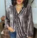 Women's Clothing Women's Hot Product Velvet Simple Loose Multi Row Button Shirt_ecoleips.com