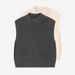 Aria Basics Slimming Figure-flattering Lapel Knit Vest For Women, Autumn And Winter Minimalist Style, Layered Warm Inner Wear, Wool_ecoleips.com