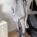 Shanlida Di's Loose-fitting Long-sleeve Sweater For Women, New Winter Style, High-end Gray Casual Shorts_ecoleips.com