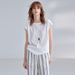 Luxury Women's Linen Cotton T-Shirt Summer Relaxed Breathable Knit Short Sleeve Top for Commuting Style Blouse_ecoleips.com