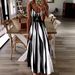 Summer Casual Printed Long Dress V Neck Sleeveless Women's Clothing European American Style Bestseller 2025_ecoleips.com
