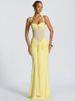 Mozision Halter Backless Sexy Maxi Dress Women Fashion Patchwork Off-shoulder Sleeveless Ruched Draped Bodycon Club Party Dress_ecoleips.com