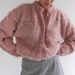 "Women's Soft Imitation Mink Fleece Cardigan - Cozy Oversized Knit Sweater Jacket For Autumn & Winter, Lazy Chic Style, Pink (One Size Fits All)"_ecoleips.com