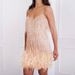 Fashionable Women's Multi Color Sequin Tassel Dress Sexy V Neck Strappy Feather Patchwork for Birthday Party 2026 Style_ecoleips.com