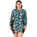 Aria Basics Cross-border European And American One-piece Swimsuit For Women, Conservative Ladies' Diving Suit, Printed Plus-size_ecoleips.com